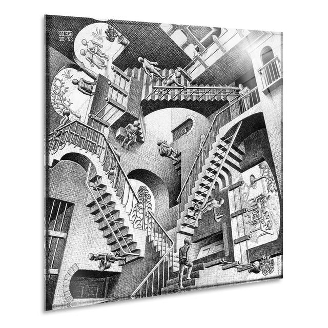 Maurits Cornelis Escher-Relativity-Horizontal Metro Lane Size: 70cm H x 70cm W, Format: Plastic/Acrylic on Productcaster.