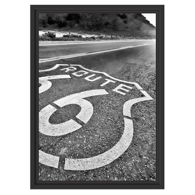 Gerahmtes Wandbild Highway Route 66 East Urban Home Größe: 55 cm H x 40 cm B on Productcaster.