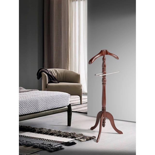 Grillo Solid Wood Freestanding Valet Stand Rosalind Wheeler Finish: Wenge on Productcaster.