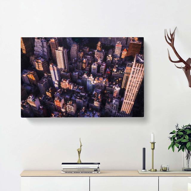 Above New York City - Wrapped Canvas Painting East Urban Home Size: 50cm H x 76cm W x 3cm D on Productcaster.