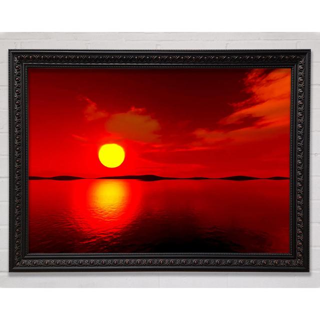 Red Sunblaze Reflection - Single Picture Frame Art Prints Bright Star Size: 100cm H x 141.4cm W x 3cm D on Productcaster.