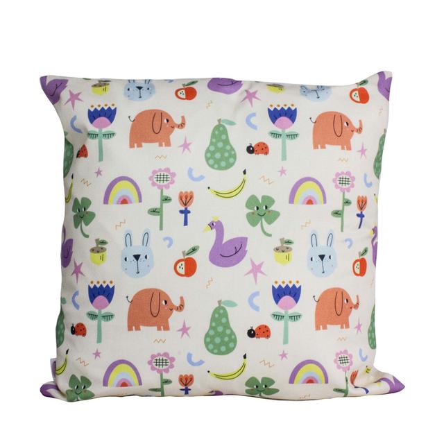 Udy Cream Scandi Nursery Scatter Cushion with Filling Zoomie Kids on Productcaster.