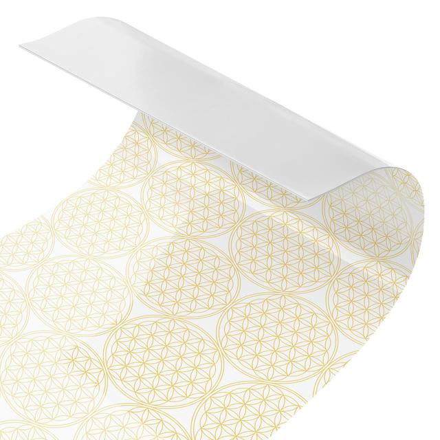 Arinze PVC Tile in Yellow/White Bloomsbury Market Material: Premium, Size: 80 x 150cm on Productcaster.