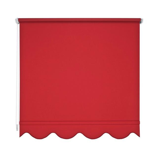 Flounce Roller Blind Symple Stuff Transparency: Opaque, Colour: Red, Size: 180cm L x 152cm W on Productcaster.