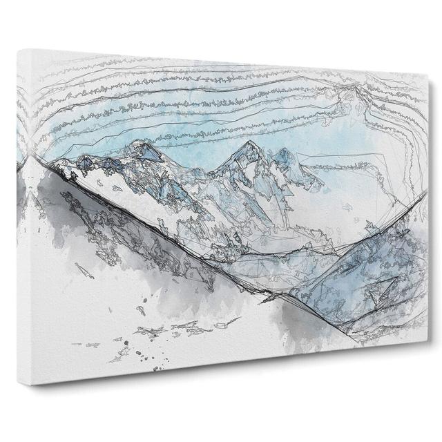 Mount Everest in Tibet & Nepal - Wrapped Canvas Painting Print East Urban Home Size: 40cm H x 60cm W x 3cm D on Productcaster.