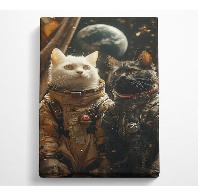 Astronaut Cats - Print Bright Star Size: 50.8cm H x 35.6cm W x 10cm D on Productcaster.