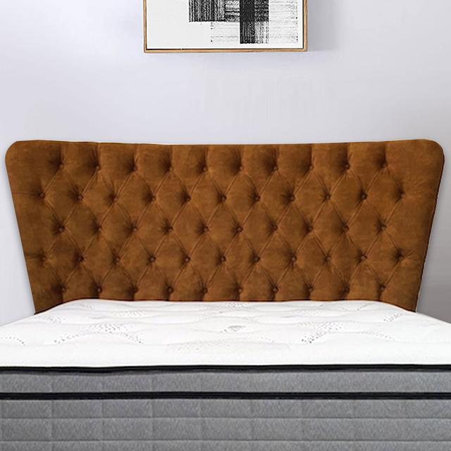 Brixton Plush Fabric Upholstered Bed Discounted Beds Colour: Mink, Size: Double (4'6) on Productcaster.