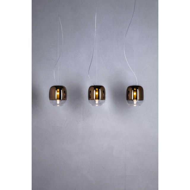 Gong 3 - Light Chrome Kitchen Island Pendant Prandina srl Shade Colour: Golden Leaf on Productcaster.