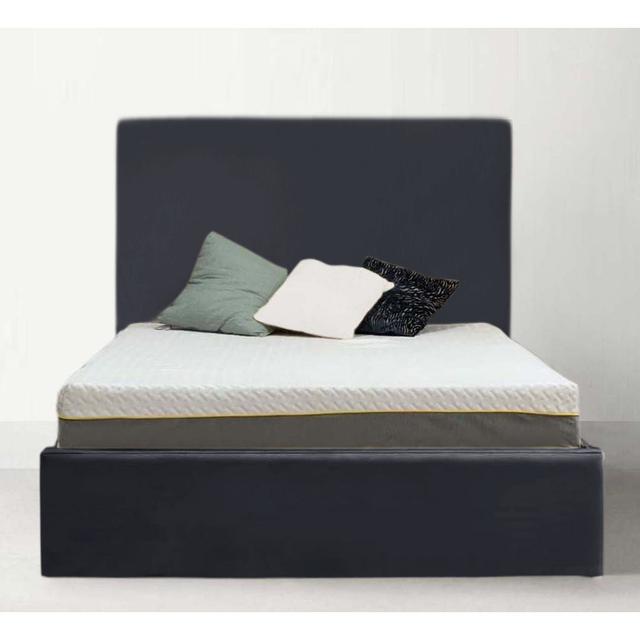 Layth Upholstered Bed Ebern Designs Colour: Dark Blue, Size: Small Double (4') on Productcaster.