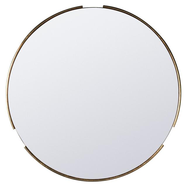 Hawkins Round Accent Mirror Canora Grey Finish: Champagne on Productcaster.