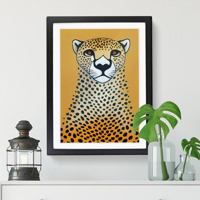 Isere Cheetah Suprematism - Picture Frame Print World Menagerie Format: Walnut Framed, Size: 46cm H x 34cm W on Productcaster.