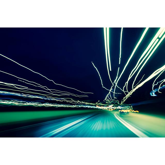 Highway At Night by Travel_Motion - Wrapped Canvas Art Prints 17 Stories Size: 61cm H x 91cm W on Productcaster.