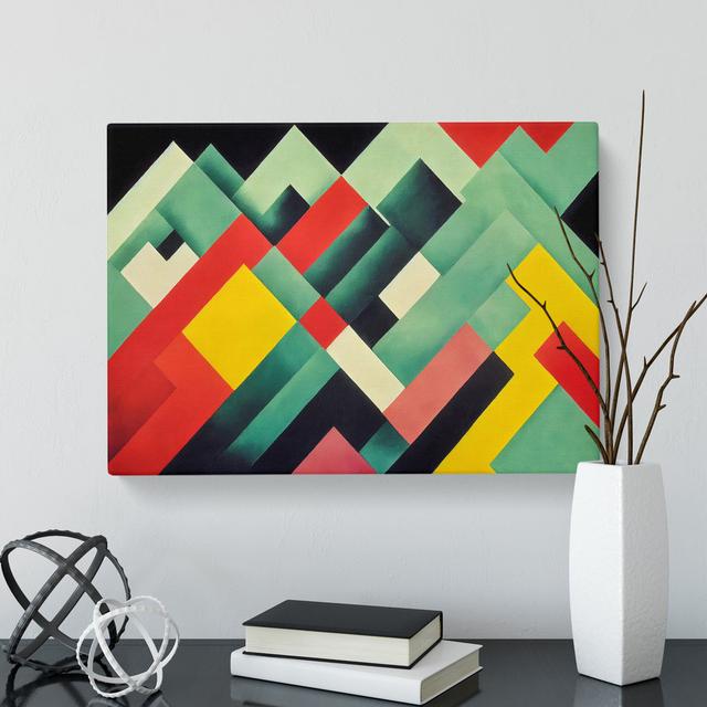 XXX-H1022-WF-6346X Mysterious Mountains Abstract Art - Wrapped Canvas Print Metro Lane on Productcaster.