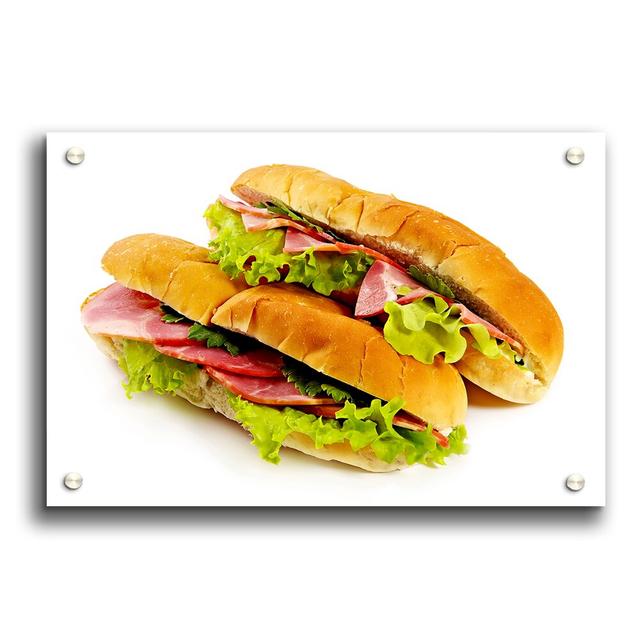 Ham Sandwiches Portrait - Unframed Photograph Print on Acrylic East Urban Home Size: 59.4cm H x 84.1cm W on Productcaster.