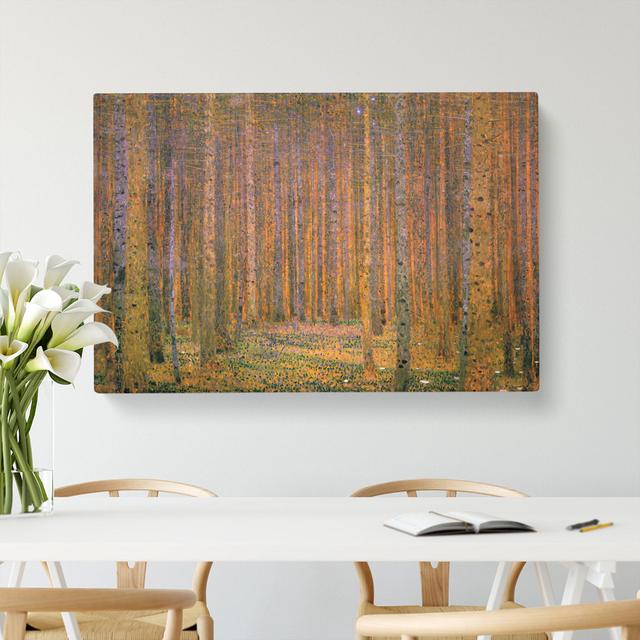 Fir Tree Forest by Gustav Klimt - Wrapped Canvas Painting East Urban Home Size: 50cm H x 76cm W x 3cm D on Productcaster.