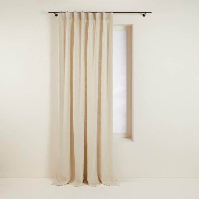 Pencil Pleat Room Darkening Curtain Madura Colour: Beige, Panel Size: 140 x 350cm on Productcaster.