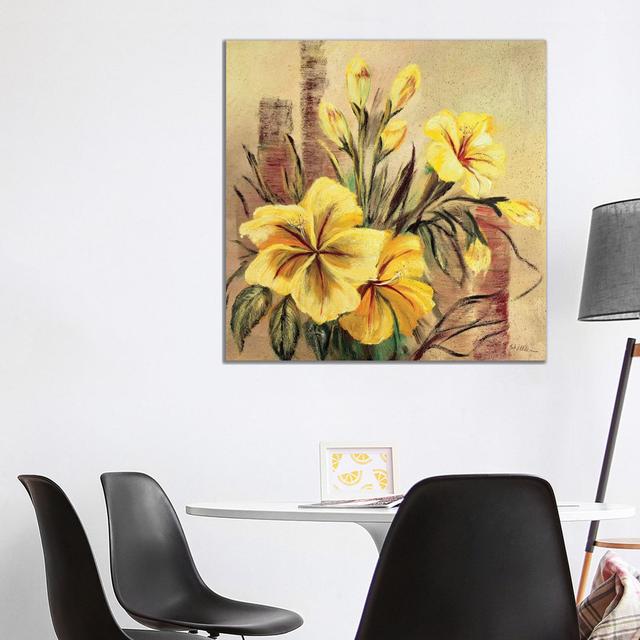 Yellow Creation II by Katharina Schöttler - Wrapped Canvas Print ClassicLiving Size: 93.98cm H x 93.98cm W x 3.81cm D on Productcaster.