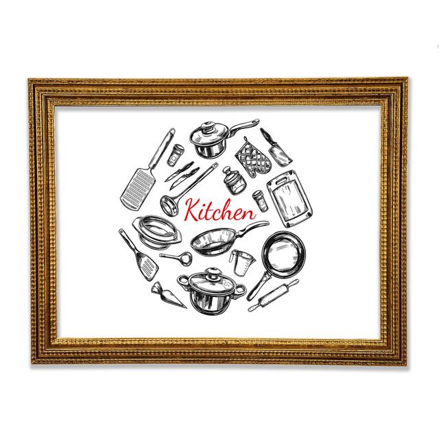 Utensils 9 - Single Picture Frame Art Prints August Grove Size: 29.7cm H x 42cm W x 3cm D on Productcaster.