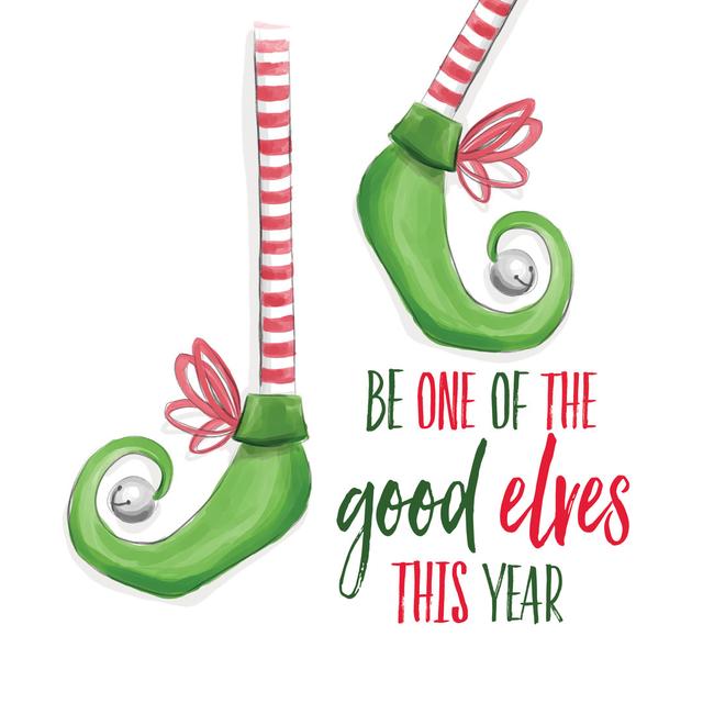 Be a Good Elf 2 - Wrapped Canvas Typography The Seasonal Aisle Size: 30cm H x 30cm W x 3.8cm D on Productcaster.