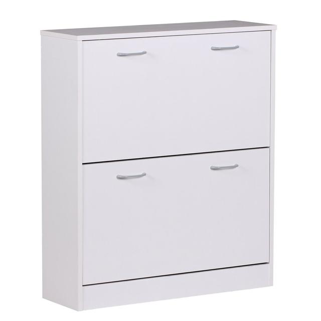 Sahara 20 Pair Flip Down Shoe Storage 17 Stories Colour: White on Productcaster.