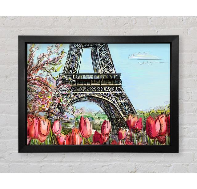 Eiffel Tower Close Up 3 - Single Picture Frame Art Prints Bright Star Size: 100cm H x 141.4cm W x 3.4cm D on Productcaster.