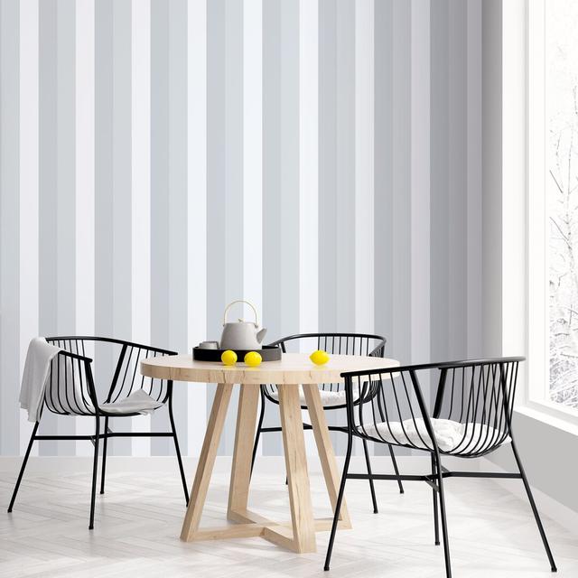 Floson 10m x 53cm Matte Wallpaper Roll 17 Stories Colour: Grey on Productcaster.