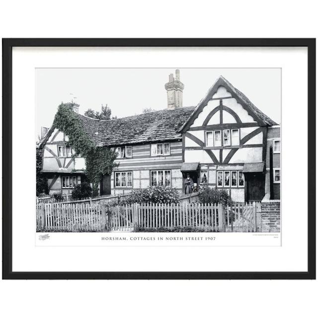 Horsham, Cottages In North Street 1907 by Francis Frith - Single Picture Frame Print The Francis Frith Collection Colour: Dark Grey/White, Size: 45cm on Productcaster.