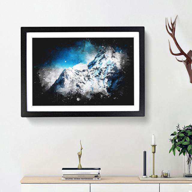 Mount Everest - Picture Frame Graphic Art Print East Urban Home Frame Option: Black Framed, Size: 33cm H x 45cm W x 2cm D on Productcaster.