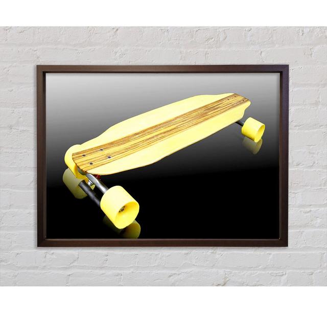 Retro Skateboard - Einzelner Bilderrahmen Kunstdrucke auf Leinwand Bright Star Größe: 59,7 cm H x 84,1 cm B on Productcaster.