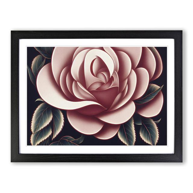 Rose Flower Deco Vol.3 - Picture Frame Painting 17 Stories Frame Colour: Black , Size: 46cm H x 64cm W x 2cm D on Productcaster.