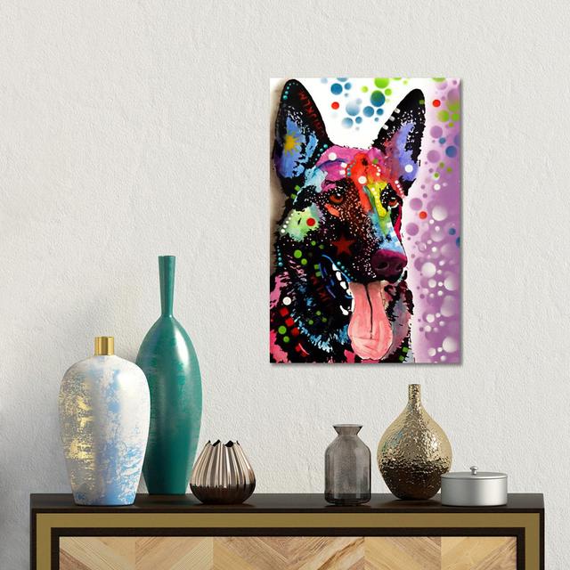 German Shepherd by Dean Russo - No Frame Gallery-Wrapped Canvas Giclée on Canvas ClassicLiving Size: 46cm H x 31cm W x 1.91cm D on Productcaster.