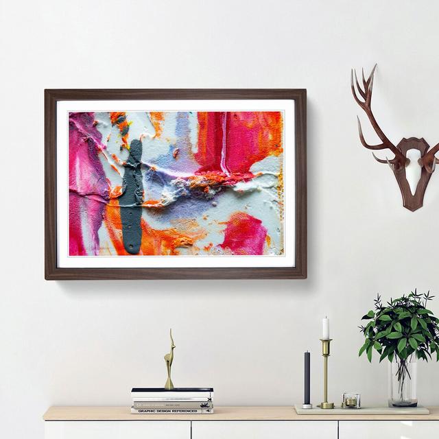 Abstract Art Painting Vol.122 by S.Johnson - Picture Frame Painting Print East Urban Home Size: 48cm H x 65cm W x 2cm D, Frame Option: Walnut Framed on Productcaster.