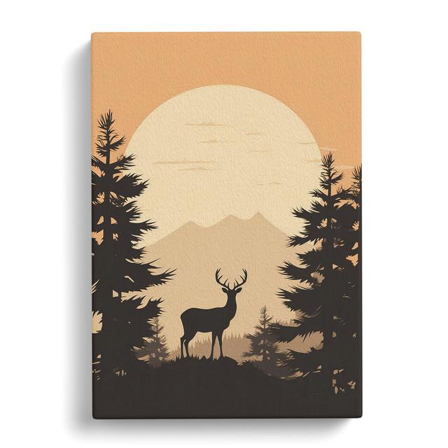 Deer Minimalism - Print Alpen Home Size: 76cm H x 50cm W x 3cm D on Productcaster.