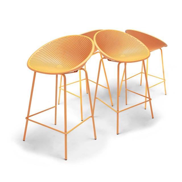 Anojan 67cm Stool Canora Grey Colour: Mustard Yellow on Productcaster.