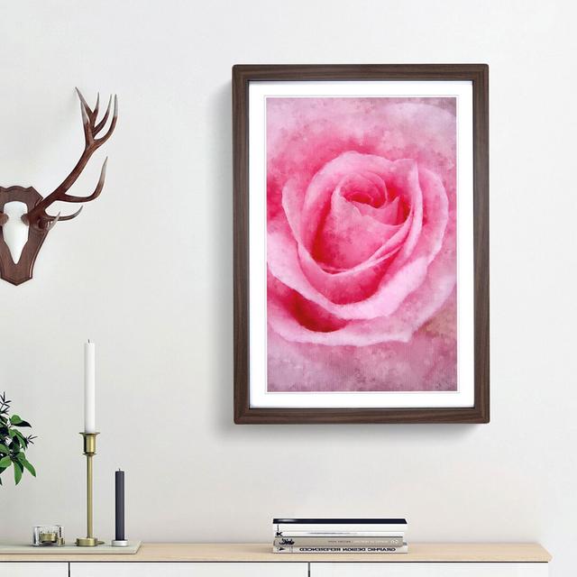 Pink Rose Petals - Picture Frame Graphic Art Print East Urban Home Frame Option: Walnut Framed, Size: 87cm H x 62cm W x 2cm D on Productcaster.