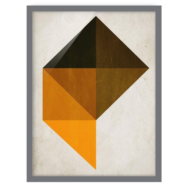 Geometric Trapezoid - Picture Frame Graphic Art Metro Lane Size: 55cm H x 40cm W x 2cm D, Frame Option: Grey Framed on Productcaster.