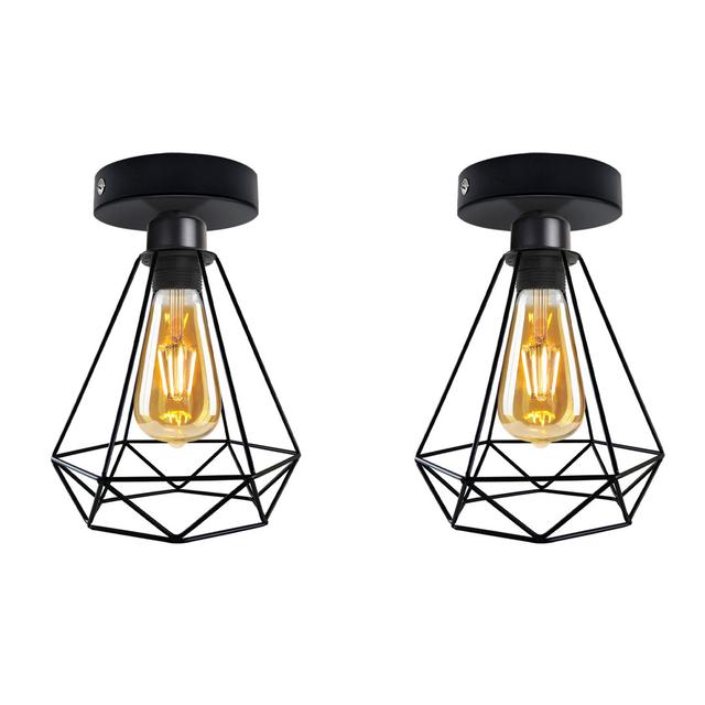 Linke Semi Flush Mount (Set of 2) Borough Wharf Bulb Included: Yes on Productcaster.