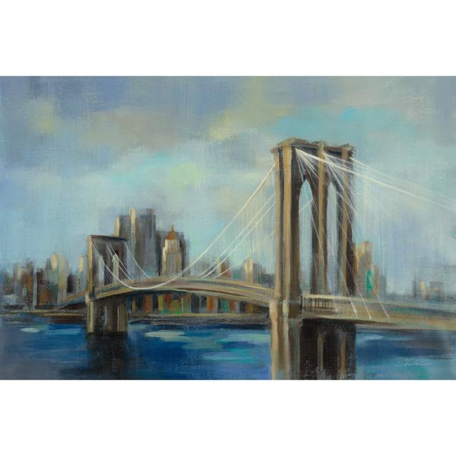 Brooklyn Bridge by Silvia Vassileva - Wrapped Canvas Painting 17 Stories Size: 51cm H x 76cm W x 3.8cm D on Productcaster.