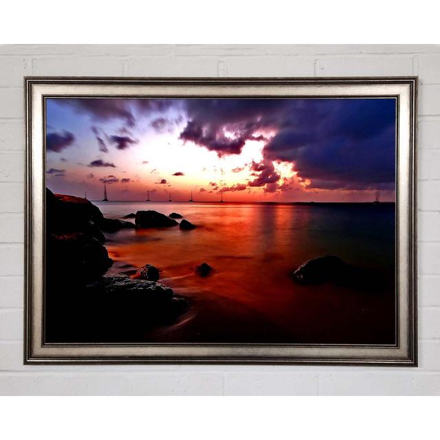 Ocean Red - Single Picture Frame Art Prints Highland Dunes Size: 59.7cm H x 84.1cm W x 1.5cm D on Productcaster.