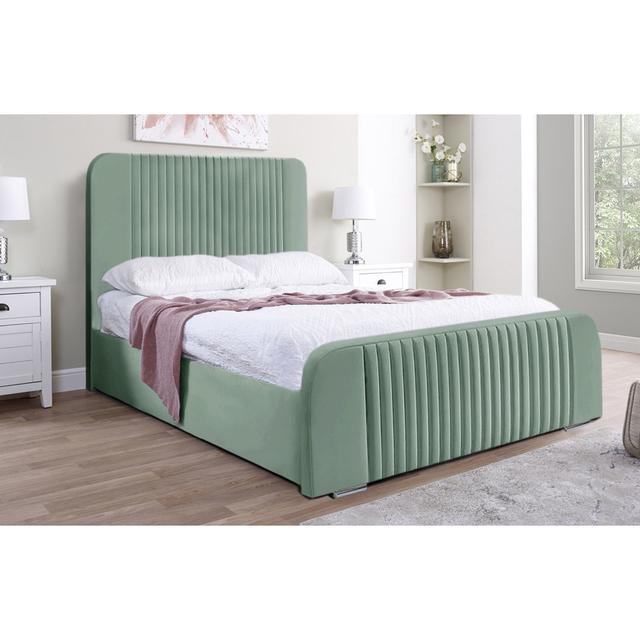 Veronica Bed Brayden Studio Size: Small Double (4'), Colour: Duck Egg on Productcaster.