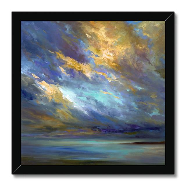 Coastal Clouds #30 by Sheila Finch - Print House of Hampton Size: 34cm H x 34cm W x 2.3cm D, Format: Black Framed Paper Print on Productcaster.