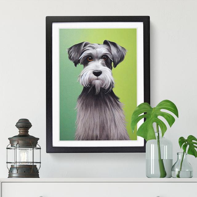 Schnauzer Dog Painting - Single Picture Frame Graphic Art Big Box Art Frame Option: Black, Size: 46cm H x 34cm W x 2cm D on Productcaster.