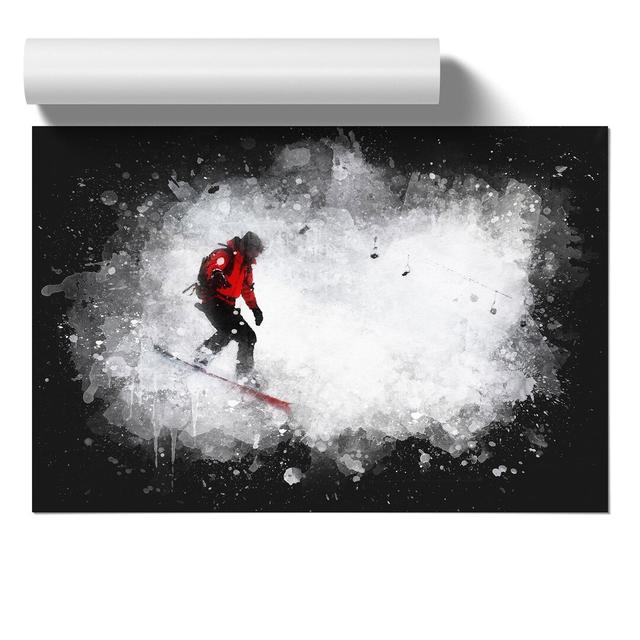 Snowboarding - No Frame Print East Urban Home Size: 42cm H x 59cm W x 0.1cm D on Productcaster.