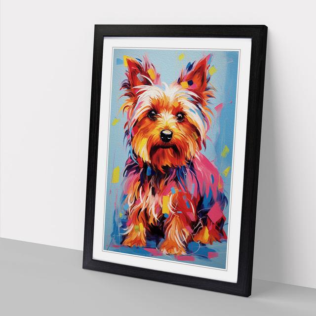 Yorkshire Terrier Expressionism - Single Picture Frame Art Prints on Wood Marlow Home Co. Size: 64cm H x 46cm W x 2cm D, Frame Colour: Black on Productcaster.