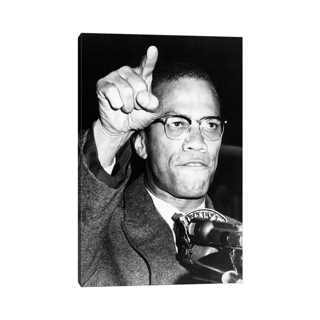 Malcolm X (1925-1965) - Photograph Print on Canvas George Oliver Format: Wrapped Canvas, Size: 30.48cm H x 20.32cm W x 1.91cm D on Productcaster.