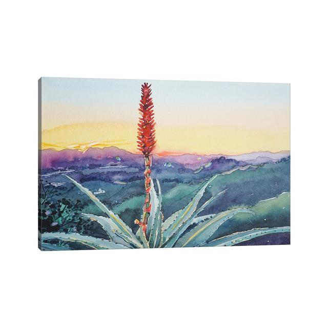 Hot Poker Sunset - Topanga by Luisa Millicent - Wrapped Canvas Painting Bay Isle Home Size: 30.48cm H x 45.72cm W on Productcaster.