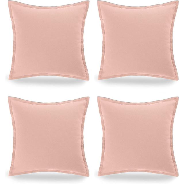 Ektor 40cm Euro Cushion Cover (Set of 4) Ebern Designs Colour: Light Pink on Productcaster.