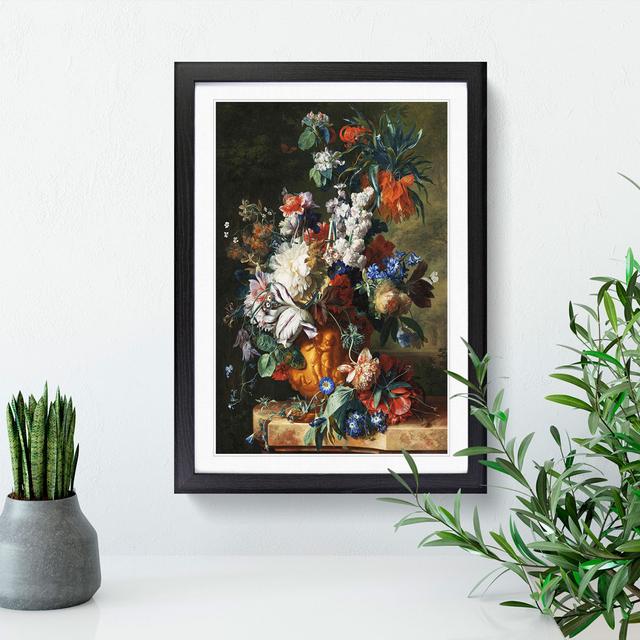 Still Life with Flowers Vol.10 by Jan Van Huysum - Picture Frame Painting East Urban Home Frame Option: Black, Size: 36cm H x 27cm W x 2cm D on Productcaster.