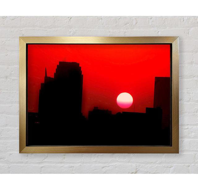 Red City Sundown - Single Picture Frame Art Prints Bright Star Size: 100cm H x 141.4cm W x 3.4cm D on Productcaster.