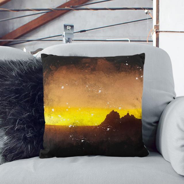 Bandon Beach at Sunset Cushion with Filling East Urban Home Size: 55cm H x 55cm W x 20cm D, Backing Colour: Stone on Productcaster.